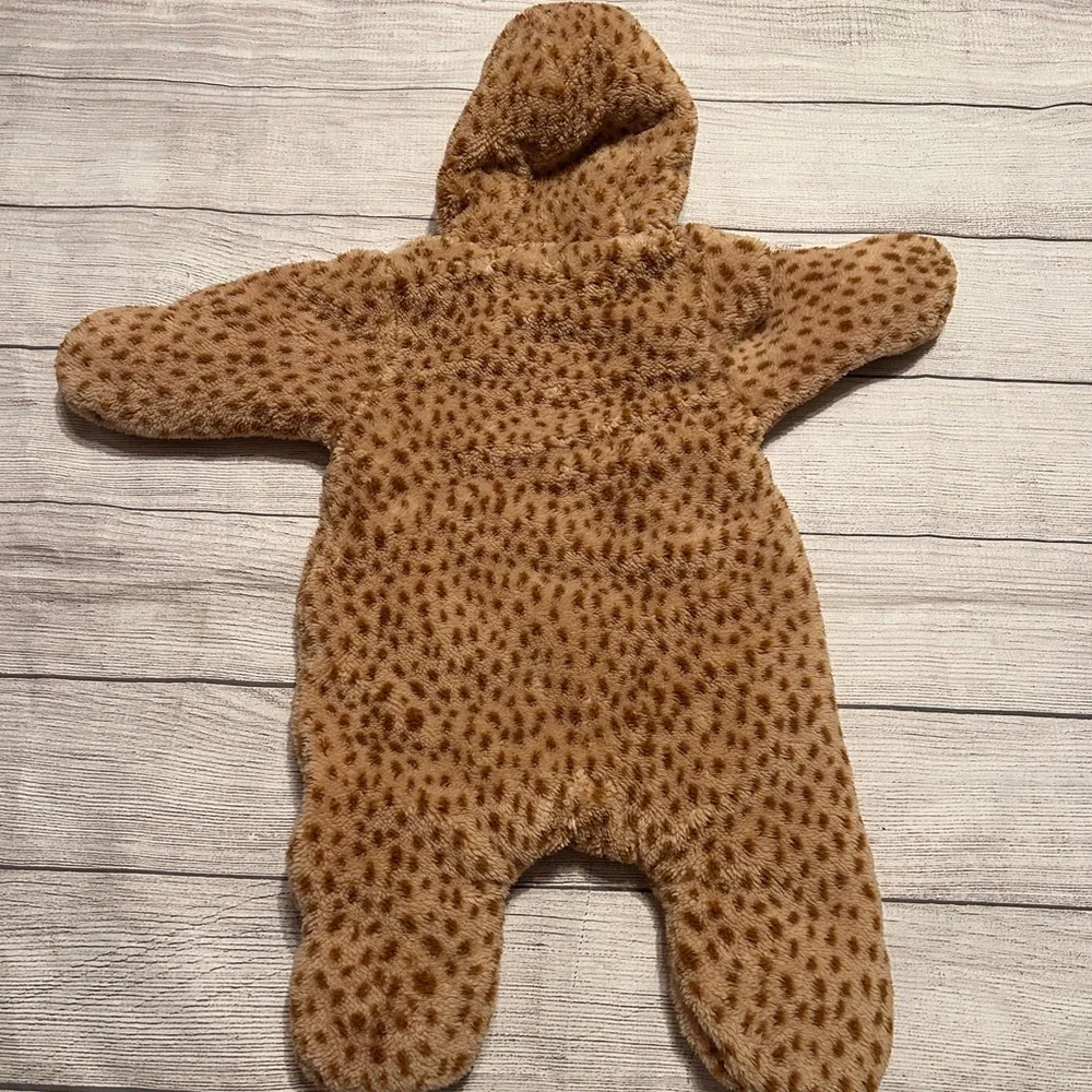 Wonder Nation Brown Spotted Fleece Footie - Picture 6 of 6